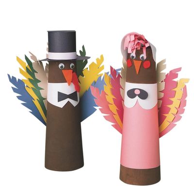 S&S Worldwide Tom and Tina Turkey Craft Kit (Pack of 24)