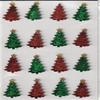 3D Red and Green Foil Christmas Tree Christmas Stickers - 16 Pieces view 1