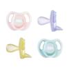 Tommee Tippee Ultra-Light Silicone Pacifier, 6-18 Months, Symmetrical One-Piece Design, BPA-Free Silicone Binkies, Pink/Violet/Yellow, Pack of 4 view 1