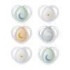 Tommee Tippee Night Time Pacifier, 0-6 Months, Symmetrical Silicone Baglet, BPA-Free Binkies, Glow in The Dark Technology, Blue Pastels, Pack of 6 view 1