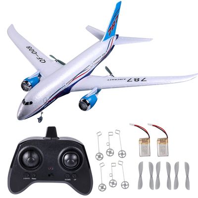 OTXKOO Remote Control Airplane, 2.4Ghz DIY 3 Channels RC Plane, Remote Control Airplane Ready to Fly, RC 787 Dreamliner for Advanced Wingspan 550mm 2 Batteries
