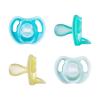 Tommee Tippee Ultra-Light Silicone Pacifier, 6-18 Months, Symmetrical One-Piece Design, BPA-Free Silicone Binkies, Blue/Green/Yellow, Pack of 4 view 1