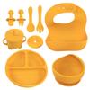 10 Piece Self-Feeding Starter Dining Set for Baby-Led Weaning & Toddlers | Easy Clean, 100% Silicone | Food Grade & BPA Free | Dishwasher & Microwave Safe view 1