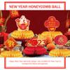 9pcs New Year Decoration Chinese New Year Table Decorations Chinese Fu Decor New Year Centerpiece Decoration Christmas Honeycomb Centerpieces Ornament Unique Lunar Calendar Paper view 4