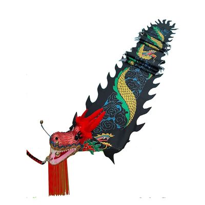 LORGL 3D Dragon Poi Chinese Dragon Dance Ribbon Streamer for Outdoor Spring Outing, Fiberglass Handsticks + Travel Bag!