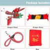 LORGL 3D Dragon Poi Chinese Dragon Dance Ribbon Streamer for Outdoor Spring Outing, Fiberglass Handsticks + Travel Bag! view 4