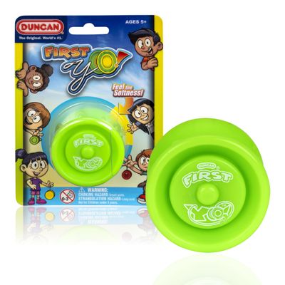 Duncan Toys First Yo! - Best Beginner Yo-Yo for Kids, Responsive Yo Yo, YoYo Toy - Green/Yellow