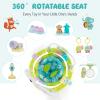 BABY JOY Baby Bouncer Activity Center, 3 in 1 Activity Center & Table | Infant Play Mat, Bouncing Activity Saucer w/Music, 3 Adjustable Height, 360 Seat for Babies 0-24 Months (Green) view 3