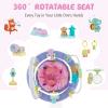 BABY JOY Baby Bouncer Activity Center, 3 in 1 Activity Center & Table | Infant Play Mat, Bouncing Activity Saucer w/Music, 3 Adjustable Height, 360 Seat for Babies 0-24 Months (Pink) view 3