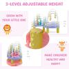 BABY JOY Baby Bouncer Activity Center, 3 in 1 Activity Center & Table | Infant Play Mat, Bouncing Activity Saucer w/Music, 3 Adjustable Height, 360 Seat for Babies 0-24 Months (Pink) view 4