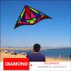 New Large Diamond Delta Kite for Adults Single Line Colorful Nylon Triangle Kites Easy to Fly view 2