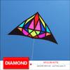 New Large Diamond Delta Kite for Adults Single Line Colorful Nylon Triangle Kites Easy to Fly view 4