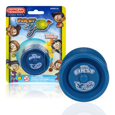 Duncan Toys First Yo! - Best Beginner Yo-Yo for Kids, Responsive Yo Yo, YoYo Toy - Blue/Green