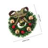 10Pcs Mini Christmas Wreath Ornaments Small Hanging Miniature Wreaths with Bow Bell Decorations for Xmas Tree Door Cabinets Wall Dollhouse view 2