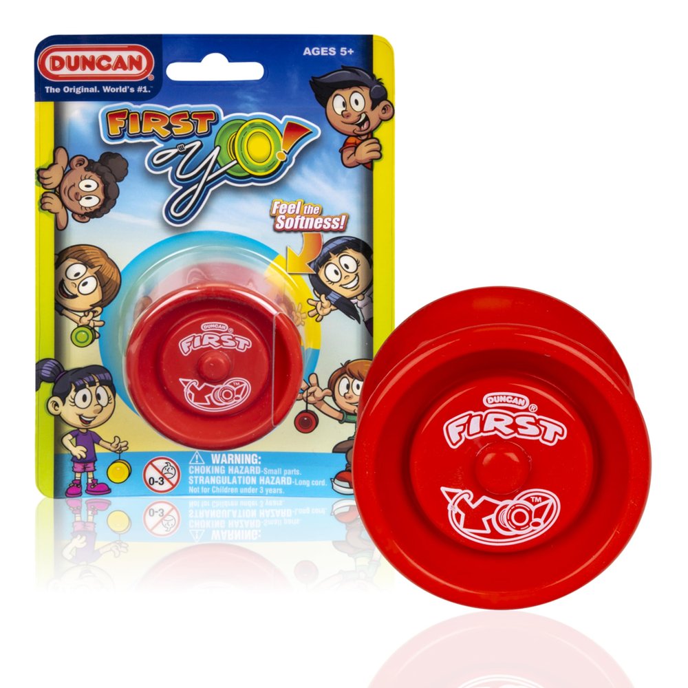 Duncan Toys First Yo! - Best Beginner Yo-Yo for Kids, Responsive Yo Yo, YoYo Toy - Red/Yellow