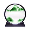 Arthink Moving Sand Art Picture,Liquid Motion 3D Sea Sandscape in Motion Display, Flowing Sand Frame Desktop Art Bookshelves Home Office Decoration(12 inch, Green) view 1