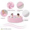 SHJADE Ball Pit for Toddlers, 35.4"x 11.8" Foam Ball Pits, Indoor Soft Round Baby Playpen for Children, Ideal Gift for Toddlers, Pink, (Balls not Included) view 2