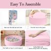 SHJADE Ball Pit for Toddlers, 35.4"x 11.8" Foam Ball Pits, Indoor Soft Round Baby Playpen for Children, Ideal Gift for Toddlers, Pink, (Balls not Included) view 3
