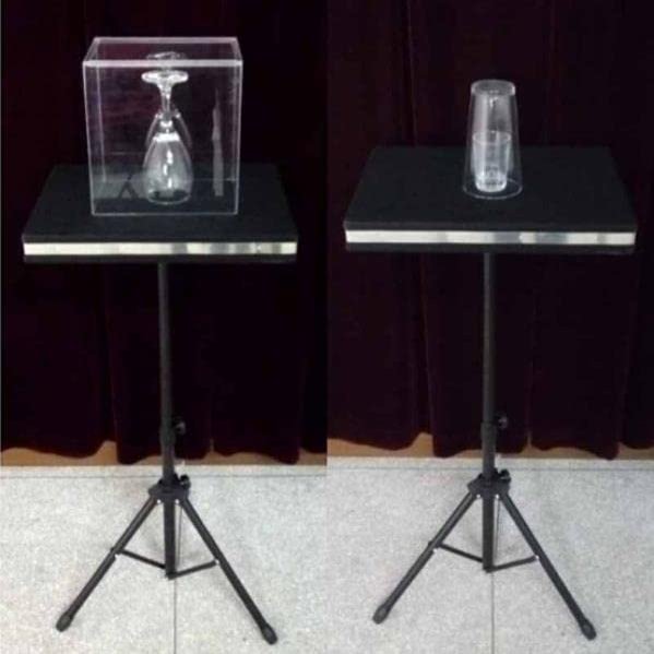 SUMAG Glass Breaking Table with Coin Into Glass Remote Control Two in One Magic Tricks Magician Stage Illusions Mentalism Gimmick Props