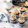 24 PCS Happy Thanksgiving Cupcake Toppers with Glitter Maple Leaf Pumpkin Fall Theme Cupcake Picks for Thanksgiving Day Theme Birthday Party Cake Decorations view 3