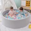 SHJADE Foam Ball Pit, 47.2"x 13.8" Large Ball Pits for Toddlers, Soft Round Kiddie Baby Playpen Ball Pool for Kids, Ideal Gift for Babies Indoor and Outdoor Game, Grey, (Balls not Included) view 1