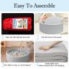SHJADE Foam Ball Pit, 47.2"x 13.8" Large Ball Pits for Toddlers, Soft Round Kiddie Baby Playpen Ball Pool for Kids, Ideal Gift for Babies Indoor and Outdoor Game, Grey, (Balls not Included) view 3