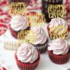 24 PCS Happy Friendsgiving Cupcake Toppers Glitter Fall Theme Thanksgiving Cupcake Picks Give Thanks Cake Decorations for Happy Thanksgiving Day Theme Birthday Party Supplies view 3