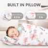 Primlect Thickened Toddler Nap Mat with Removable Pillow and Minky Blanket, Extra Large 55''x35'' Sleeping Bag, Washable, Roll up, Perfect for Daycare, Preschool, Kindergarten, Boys and Girls Flowers view 4