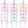URSKYTOUS 18Pcs Unicorn headbands for Girls Unicorn Birthday Party Favors Halloween Christmas Party Supplies Gift Cosplay Plastic Hairbands Hair Loop Headware Accessories for Teens Children(Light) view 1