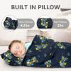 Primlect Thickened Toddler Nap Mat with Removable Pillow and Minky Blanket, Extra Large 55''x35'' Sleeping Bag, Washable, Roll up, Perfect for Daycare, Preschool, Kindergarten, Boys and Girls view 4