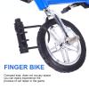 LIOOBO Exercise Bike Metal Finger Bike: Mini Mountain, Finger Toys Game, BMX Set, DIY Decoration for Birthday Christmas Halloween 1Set Blue Mini view 4