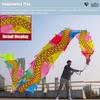 LORGL Shaking Poi Fitness Dragon Dance Ribbon Streamer with Dragon Head Silk Flowy Shaking Flinging Chinese Dragon Dance Ribbon Streamers view 2