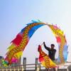 LORGL Shaking Poi Fitness Dragon Dance Ribbon Streamer with Dragon Head Silk Flowy Shaking Flinging Chinese Dragon Dance Ribbon Streamers view 3