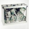 SUMAG Glassy Briefcase Magic Tricks Empty Crystal Briefcase Appearing Bills Flowers Magic Magician Stage Illusions Gimmick Props Funny view 2