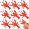 Totority Mini Red Lobster Toy 12-Pack Realistic Rubber Lobster Models for Party Decorations Educational Supplies and Festive Decor view 1