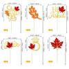 24 Pack He Asked She Said Yes Cupcake Toppers Glitter Love Heart I do Ring Fall Maple Leaves Bridal Shower Cake Food Picks Decorations for Wedding Engagement Theme Party Supplies view 2