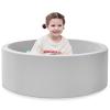 SHJADE Foam Ball Pit, 35.4"x 11.8" Ball Pits for Toddlers, Soft Round Kiddie Baby Playpen Ball Pool for Kids, Ideal Gift for Babies Indoor and Outdoor Game, Grey, (Balls not Included) view 1