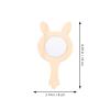 EXCEART 10pcs Wooden Hand Mirror Craft Supplies for Boys and Girls Unfinished Mirrors for Creative Projects Adorable Decorative Crafting for Arts Crafts Activities view 2