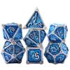 AUSTOR 7-Die Metal DND Dice Set Dungeons and Dragons Polyhedral Roll Playing Dice with Box D20 D12 D10 D% D8 D6 D4 for Pathfinder MTG RPG Board Games view 2