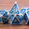 AUSTOR 7-Die Metal DND Dice Set Dungeons and Dragons Polyhedral Roll Playing Dice with Box D20 D12 D10 D% D8 D6 D4 for Pathfinder MTG RPG Board Games view 4
