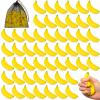 HyDren 50 Pcs Mini Banana Stress Toys Foam Bananas Party Favor Stress Relief Fidget Toy Ball with Storage Bag for Adults Anxiety Relief School Carnival Reward Party Supplies view 1
