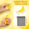HyDren 50 Pcs Mini Banana Stress Toys Foam Bananas Party Favor Stress Relief Fidget Toy Ball with Storage Bag for Adults Anxiety Relief School Carnival Reward Party Supplies view 3