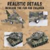 Crelloci 5 Pack Die Cast Fighter Jet Tank Toy, Pull Back Army Toys Vehicle Set, Camouflage Bomber Airplane Tank Vehicles, Military Air Force Playset for Kids Toddlers, Boys Age 3+ (A) view 4