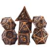 AUSTOR 7-Die Metal DND Dice Set Dungeons and Dragons Polyhedral Roll Playing Dice with Box D20 D12 D10 D% D8 D6 D4 for Pathfinder MTG RPG Board Games view 2