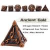 AUSTOR 7-Die Metal DND Dice Set Dungeons and Dragons Polyhedral Roll Playing Dice with Box D20 D12 D10 D% D8 D6 D4 for Pathfinder MTG RPG Board Games view 3