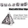 AUSTOR 7-Die Metal DND Dice Set Dungeons and Dragons Polyhedral Roll Playing Dice with Box D20 D12 D10 D% D8 D6 D4 for Pathfinder MTG RPG Board Games view 3
