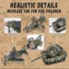 Crelloci 5 Pack Die Cast Fighter Jet Tank Toy, Pull Back Army Toys Vehicle Set, Camouflage Bomber Airplane Tank Vehicles, Military Air Force Playset for Kids Toddlers, Boys Age 3+ (B) view 3