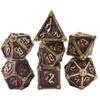 AUSTOR 7-Die Metal DND Dice Set Dungeons and Dragons Polyhedral Roll Playing Dice with Box D20 D12 D10 D% D8 D6 D4 for Pathfinder MTG RPG Board Games view 2