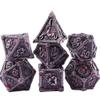 AUSTOR 7-Die Metal DND Dice Set Dungeons and Dragons Polyhedral Roll Playing Dice with Box D20 D12 D10 D% D8 D6 D4 for Pathfinder MTG RPG Board Games view 2
