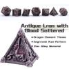 AUSTOR 7-Die Metal DND Dice Set Dungeons and Dragons Polyhedral Roll Playing Dice with Box D20 D12 D10 D% D8 D6 D4 for Pathfinder MTG RPG Board Games view 3